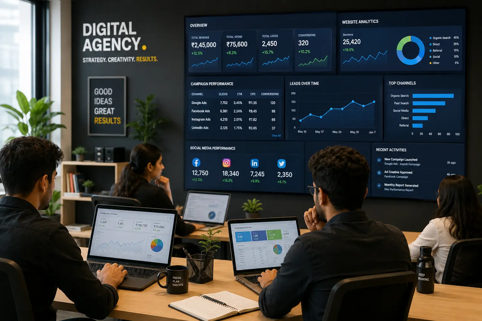 Digital agency dashboard